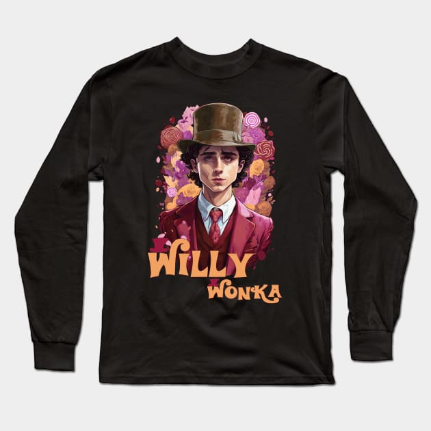 Timmy Wonka Long Sleeve T-Shirt by rysiupol